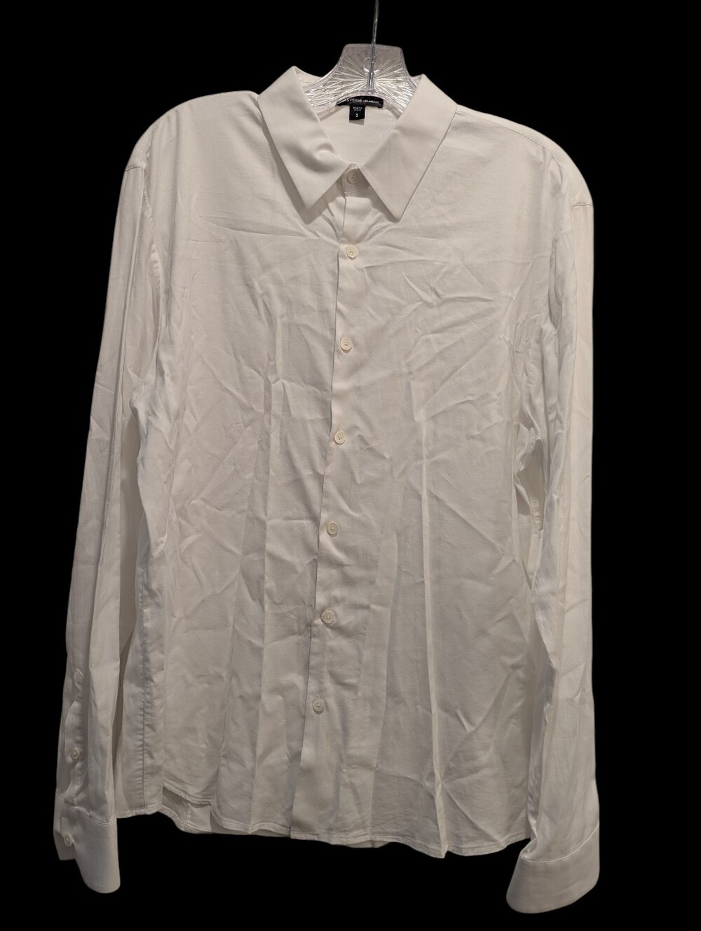 JAMES PERSE Fine White Cotton Flax Button Up Shirt Sz IT 2 US Med *EUC